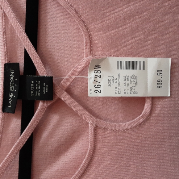 Lane Bryant Short Sleeve Sweater Pink Sz 26/28W NWT - Picture 3 of 7